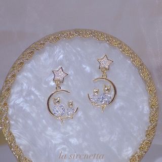 cat moon pierce*14kgf(ピアス)