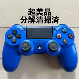 プレイステーション4(PlayStation4)の超美品 SONY PS4 純正 コントローラー DUALSHOCK4 ブルー(家庭用ゲーム機本体)