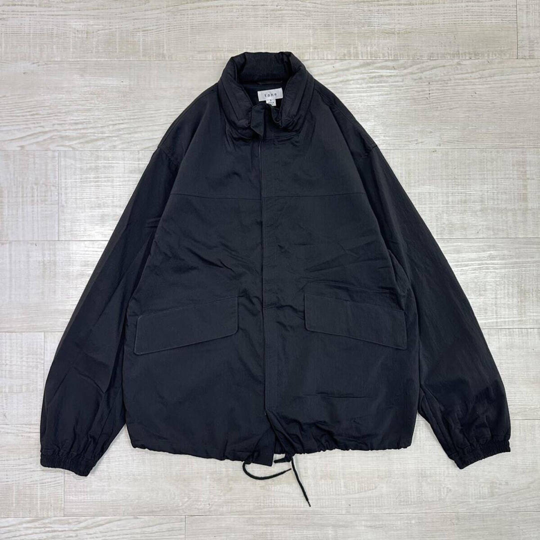 TONE - 20ss tone ナイロン ジャケット ドローコード ブラック TONE - 20ss tone ナイロン ジャケット ドローコード ブラック