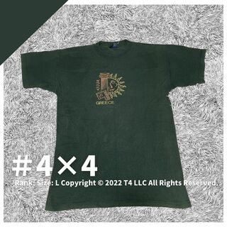 4×4 ユニセックス 半袖 Tシャツ グリーン 刺繍 ヴィンテージ ✓1972(Tシャツ/カットソー(七分/長袖))