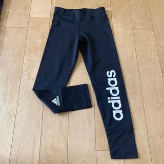 アディダス　adidas スパッツ　レギンス　キッズ　130㎝　黒色　ブラック