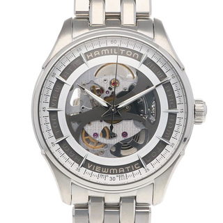 ハミルトン(Hamilton)のハミルトン  ジャズマスター ビューマチック スケルトン ジェント 腕時計 時計 ステンレススチール H42555151 自動巻き メンズ 1年保証 HAMILTON  中古(腕時計(アナログ))