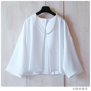 ADORE - ◆幻◆ 極美品　定価4万円 ADOREドライタッチジョーゼットジャケット