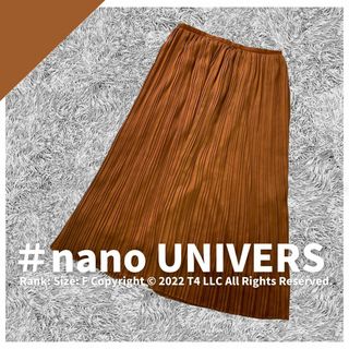 nano・universe - nano UNIVERS ロングプリーツスカート オレンジ 大人 ✓1906