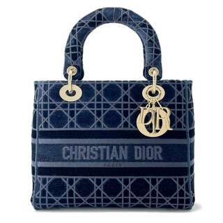 クリスチャン・ディオール ハンドバッグ レディディオール D-Lite ミディアム ベロア Christian Dior 2way
