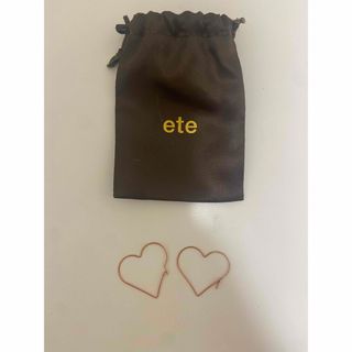 ete - ete ハートフープピアス