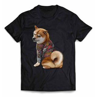 柴犬 しばいぬ 犬 いぬ タトゥー 刺青 半袖 Tシャツメンズ レディース(Tシャツ/カットソー(半袖/袖なし))