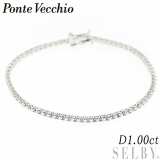 PonteVecchio - ポンテヴェキオ K18WG ダイヤモンド ブレスレット 1.00ct テニス