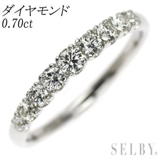 Pt900 ダイヤモンド リング 0.70ct ハーフエタニティ(リング(指輪))