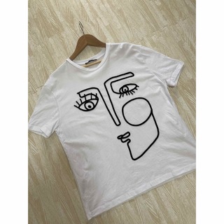 ザラ(ZARA)のZARAレディース　 Tシャツ　ビックロゴ　女性　白　M デザイン(Tシャツ(半袖/袖なし))