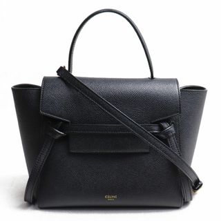 セリーヌ(celine)のCELINE セリーヌ ナノ ベルトバッグ  2Wayショルダーバッグ ブラック 189003ZVA.38NO レディース【中古】(ショルダーバッグ)