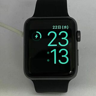 Apple - 【中古品】Apple Watch Series 3 GPS + Cellular 42mm アルミケース スポーツバンド ブラック 16GB S/M 3D228JA