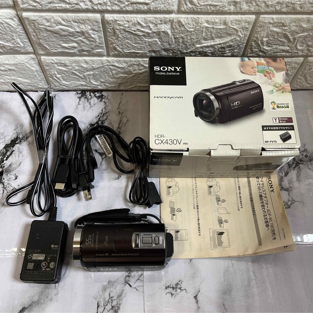 動作確認済】SONY HDR-CX430Vビデオカメラ 充電器付き 運動会 動作確認済】SONY HDR-CX430Vビデオカメラ 充電器付き 運動会