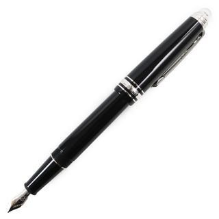 モンブラン(MONTBLANC)の美品●MONTBLANC モンブラン マイスターシュテュック Pix ペン先K14 Mニブ 1Pダイヤモンド 万年筆 ブラック シルバー ケース付き(ペン/マーカー)