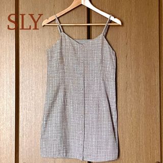 スライ(SLY)のSLY   リネンツイードミニワンピース(ミニワンピース)