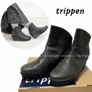 トリッペン(trippen)の美品 trippen SWIFT ジップ ショート ブーツ 38トリッペン(ブーツ)