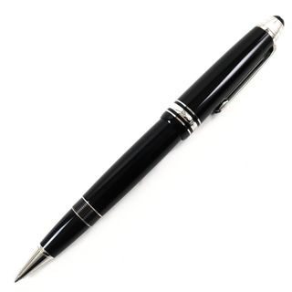 モンブラン(MONTBLANC)の極美品○MONTBLANC モンブラン マイスターシュテュック ユニセフエディション ル・グラン シグネチャー・フォー・グッド サファイヤ ロゴ刻印 ホワイトスター ボールペン ブラック シルバー 箱・ケース付き ドイツ製(ペン/マーカー)