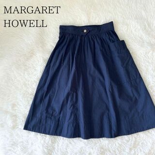 マーガレットハウエル(MARGARET HOWELL)のMARGARETHOWELL マーガレットハウエル ビッグポケットフレアスカート(ひざ丈スカート)
