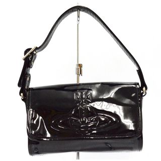 Vivienne Westwood - ヴィヴィアンウエストウッド(Vivienne Westwood) エナメル オーブ アコードバッグ ワンショルダー ブラック 【中古】 JA-18972