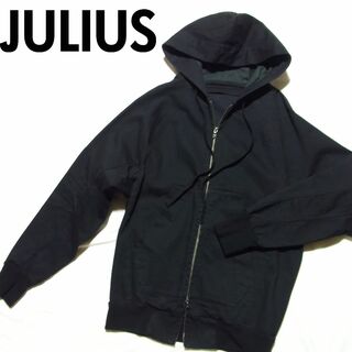 ユリウス(JULIUS)の21SS ユリウス フード デニム ブルゾン パーカー 黒 727BLM3-BK(Gジャン/デニムジャケット)