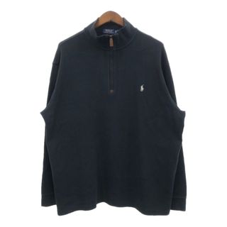 ポロラルフローレン(POLO RALPH LAUREN)のPolo by Ralph Lauren ポロ ラルフローレン ハーフジップ ドライバーズニット セーター ワンポイント(メンズ XL) 中古 古着 Q7555(ニット/セーター)