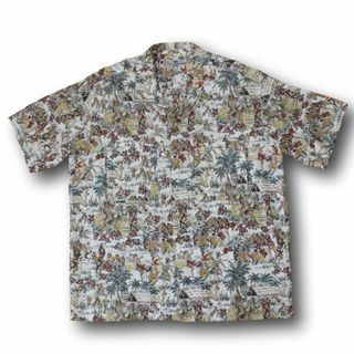 08【美品】パパス アイランド Papas ISLAND 半袖 アロハシャツ L(シャツ)