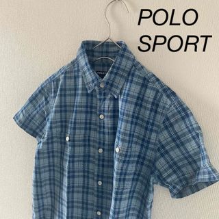 POLO RALPH LAUREN - POLOSPORTポロスポーツ半袖チェックシャモアクロスシャツラルフローレンm