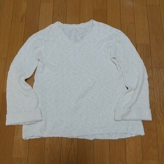 #6w 女性用　春夏セーター　オフホワイト(ニット/セーター)