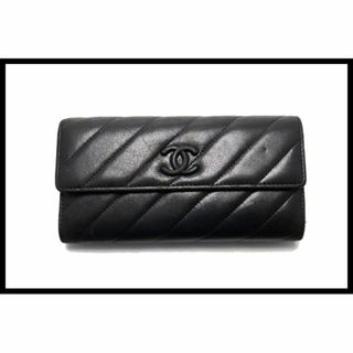 シャネル(CHANEL)のシャネル 21番台 バイアスステッチ 2つ折り長財布■05co091436998(財布)