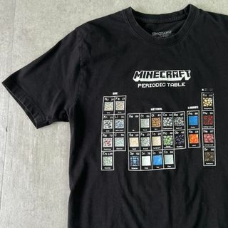 VINTAGE - MINECRAFT　マインクラフト　元素記号表　半袖Tシャツ　古着　ブラック　M