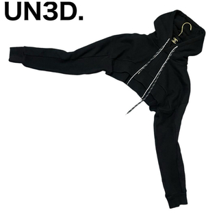 UN3D. - UN3D. デザインコードショートフーディ　スーパーショート丈　パーカー　長袖