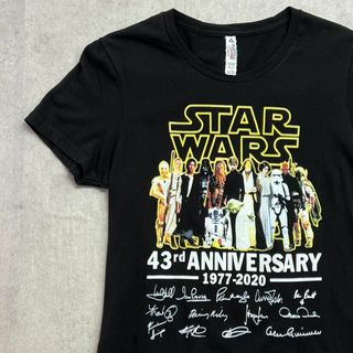 STAR WARS　ビッグプリント　トップス　半袖Tシャツ　古着　ブラック　L(Tシャツ(半袖/袖なし))