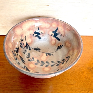 ミノヤキ(美濃焼)の美濃焼　鳥と葉のどんぶり　1個(食器)