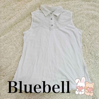 ブルーベル　Bluebell カットソー　襟付き ノースリーブ ブラウス(カットソー(半袖/袖なし))