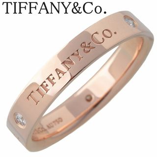 ティファニー(Tiffany & Co.)のティファニー ダイヤ リング フラットバンド 3PD 18号～18.5号 幅4.0mm AU750PG 新品仕上げ済 TIFFANY【17498】(リング(指輪))