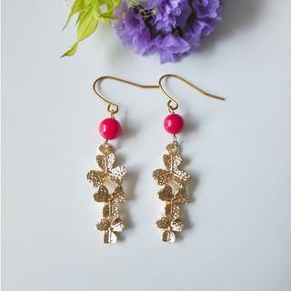 NEW❀チェコストロベリー×ファルファーレのピアス❀(ピアス)