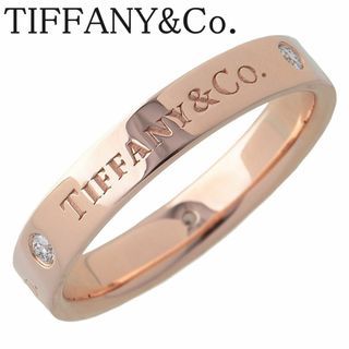 ティファニー(Tiffany & Co.)のティファニー ダイヤ リング フラットバンド 3PD 17号～17.5号 幅3.8mm AU750PG 新品仕上げ済 TIFFANY【17482】(リング(指輪))