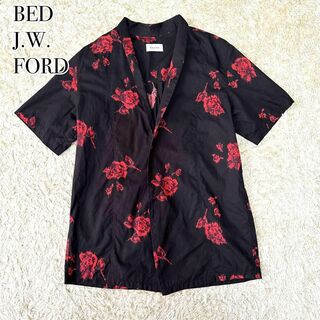 ベッドフォード(BED J.W. FORD)のBED J.W. FORD ボタニカル 花柄 薔薇 オープンカラーシャツ 半袖(シャツ)