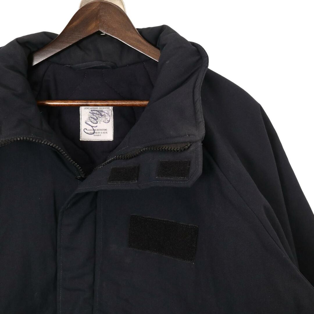 00年代 米軍実物 U.S.NAVY シップボードジャケット ミリタリー 防寒 紺 (メンズ XX-LARGE) 中古 古着 A0008 メンズのジャケット/アウター(ミリタリージャケット)の商品写真