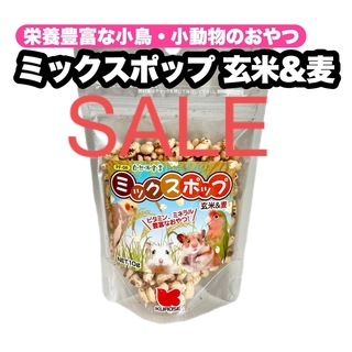 クロセペットフード(Kurose Pet Food)の小鳥・小動物のおやつ ミックスポップ 玄米&麦 1個(小動物)