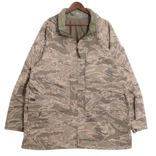 00年代 米軍実物 U.S.AIRFORCE APECS GORETEXパーカー ミリタリージャケット 防水 ABUカモ (メンズ X-LARGE LONG XL) 中古 古着 A0028(ミリタリージャケット)