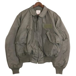 90年代 米軍実物 U.S.AIRFORCE CWU-36/P フライトジャケット ミリタリージャケット カーキ (メンズ X-LARGE) 中古 古着 A0029(ミリタリージャケット)