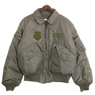 90年代 米軍実物 U.S.AIRFORCE CWU-45/P フライトジャケット ミリタリージャケット カーキ (メンズ LARGE) 中古 古着 A0042(ミリタリージャケット)