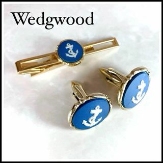 WEDGWOOD - Wedgwood ウェッジウッド ネクタイピン　カフス　タイピン  碇　ブルー