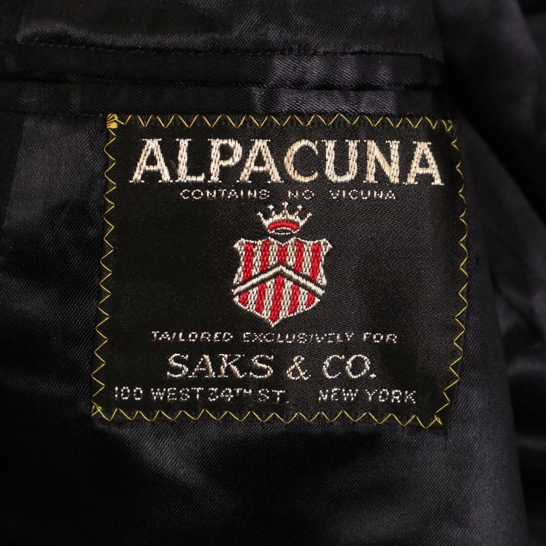 80年代 USA製 ALPACUNA カシミヤ チェスター コート ブラック