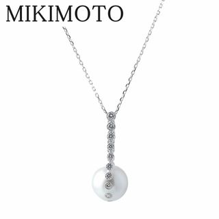 ミキモト(MIKIMOTO)の大珠 ミキモト ダイヤ パール ネックレス 白蝶パール13.1mm ダイヤ0.70ct 750WG 40cm 箱 新品仕上げ済 MIKIMOTO【1715315532】(ネックレス)