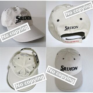 スリクソン(Srixon)のSrixon キャップ　帽子（ベージュ／フリー･ベルト式／綿100％）◆数回使用(キャップ)