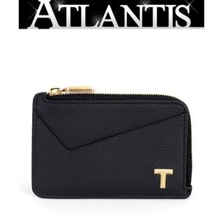 Tiffany & Co. - 未使用 ティファニー TIFFANY & Co. T L字ジップ カードケース パスケース コインケース レザー ブラック 【65403】