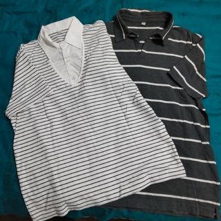 ユニクロ(UNIQLO)のメンズ ユニクロ 半袖 綿シャツ ２枚組(Tシャツ/カットソー(半袖/袖なし))