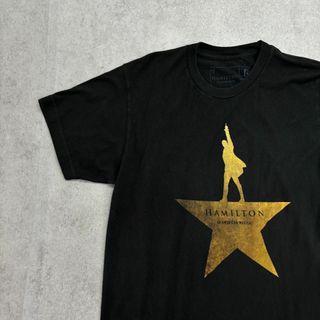 ヴィンテージ(VINTAGE)のミュージカル　HAMILTON　ハミルトン　半袖Tシャツ　古着　ブラック　M(Tシャツ/カットソー(半袖/袖なし))